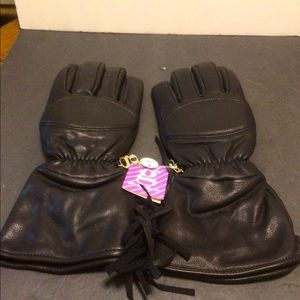 NOS 1970’s Men’s Medium Leather Biker Gloves
